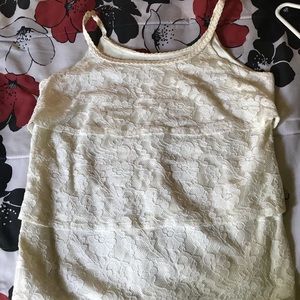 White flowery tank top